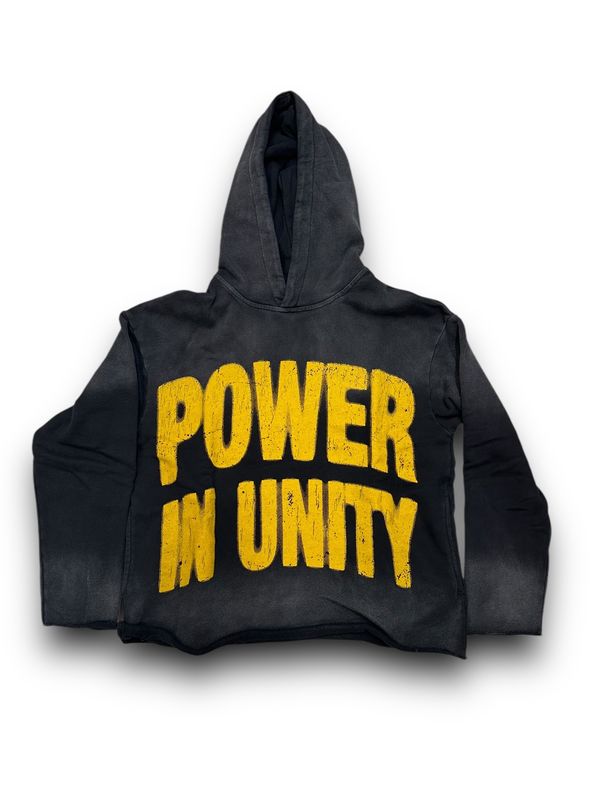 Syndicate &quot;Power in Unity&quot; Crop Hoodie (Black/Yellow)