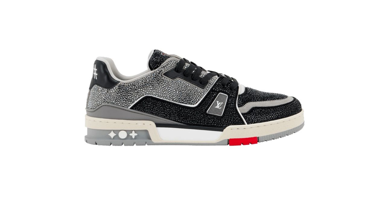 Louis Vuitton Trainer &quot;Rhinestones - Black/Grey&quot; / 42