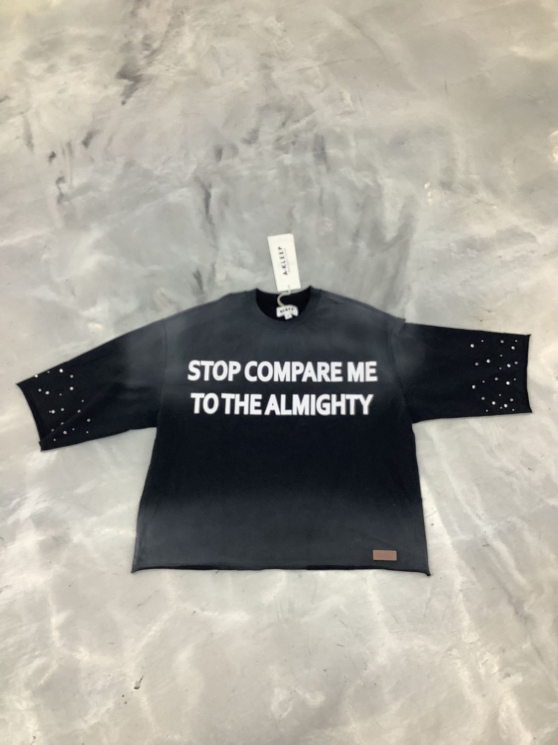 KLEEP Crop Tee’s “ Ash Black “