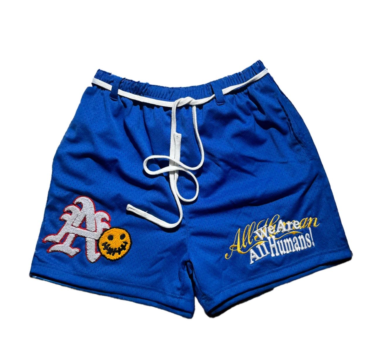 We All Human Blue Basketball Shorts
