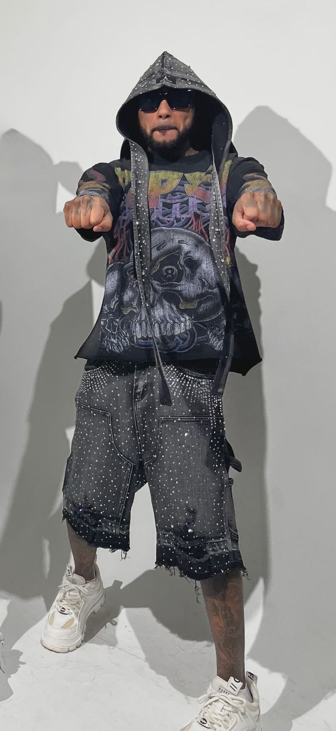 Paper Money Black Fade  Crystalized shorts