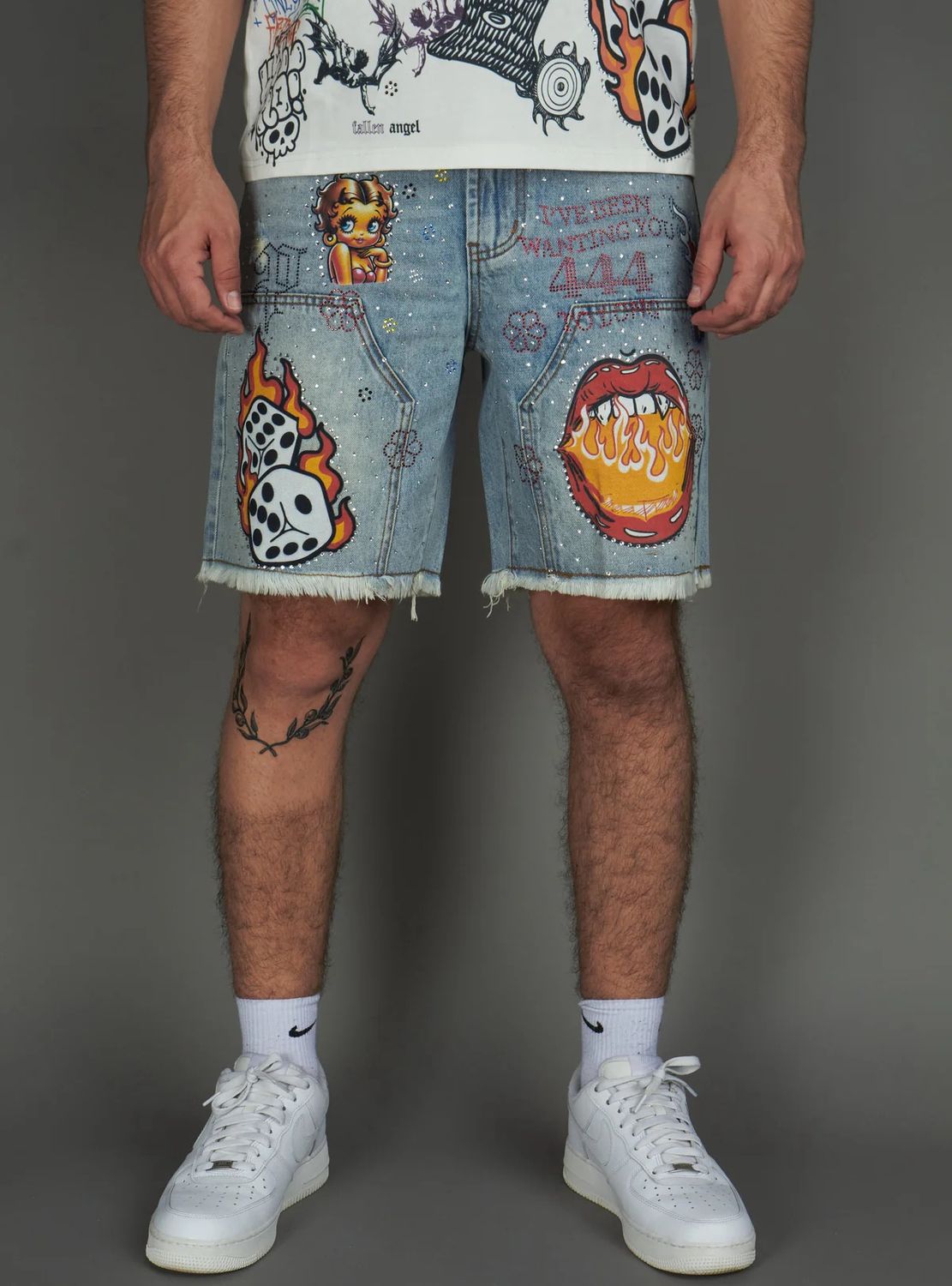 Politics Shorts “Betty Boop Blue Wash”
