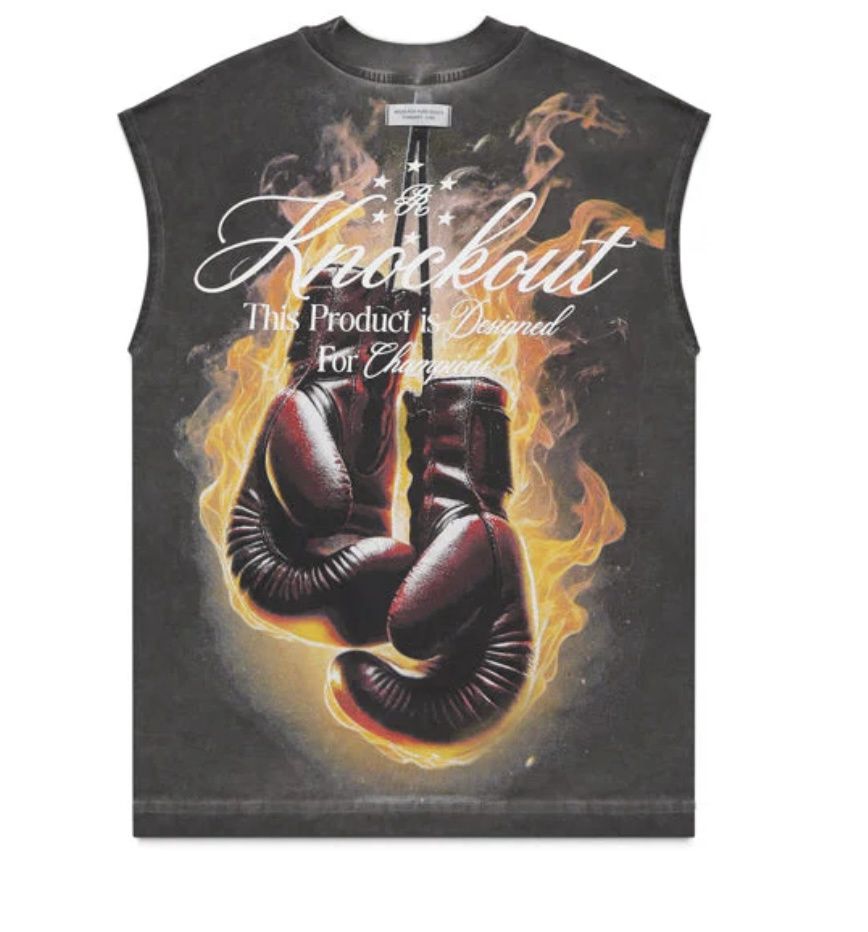 Pure Knockout Gloves Sleeveless Shirt (Black)