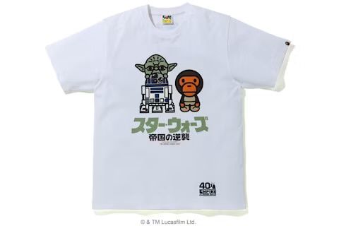 BAPE x Star Wars 40th Anniversary “Baby Milo &amp; Yoda&quot; Tee