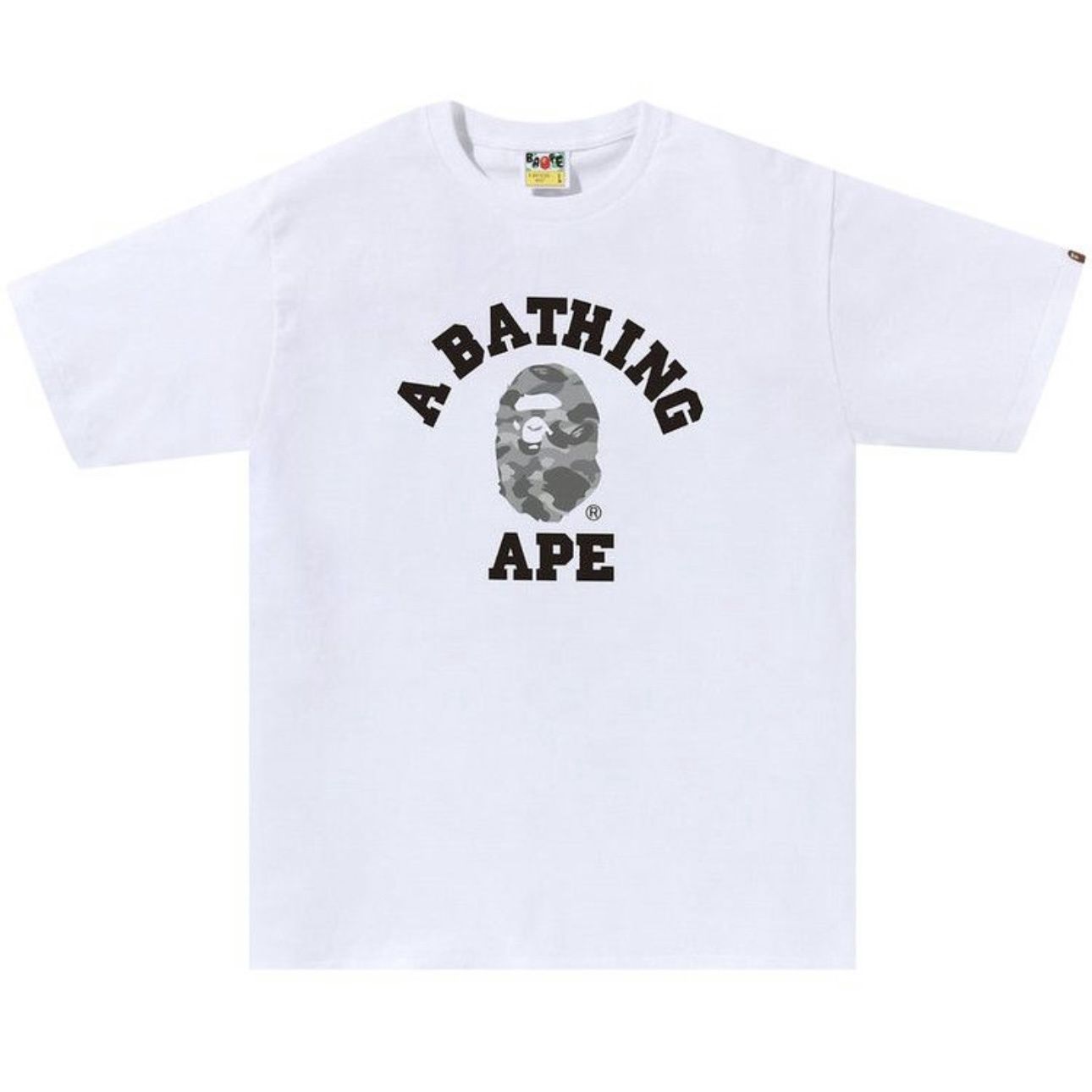 BAPE Honeycomb Camo College Tee &quot;White/Grey&quot;