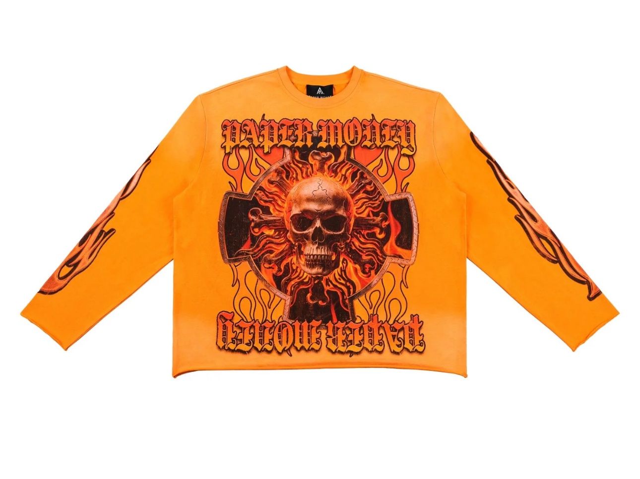 Paper Money &quot;HellRide&quot; Long Sleeve Tee, Colour: Orange, Size: S