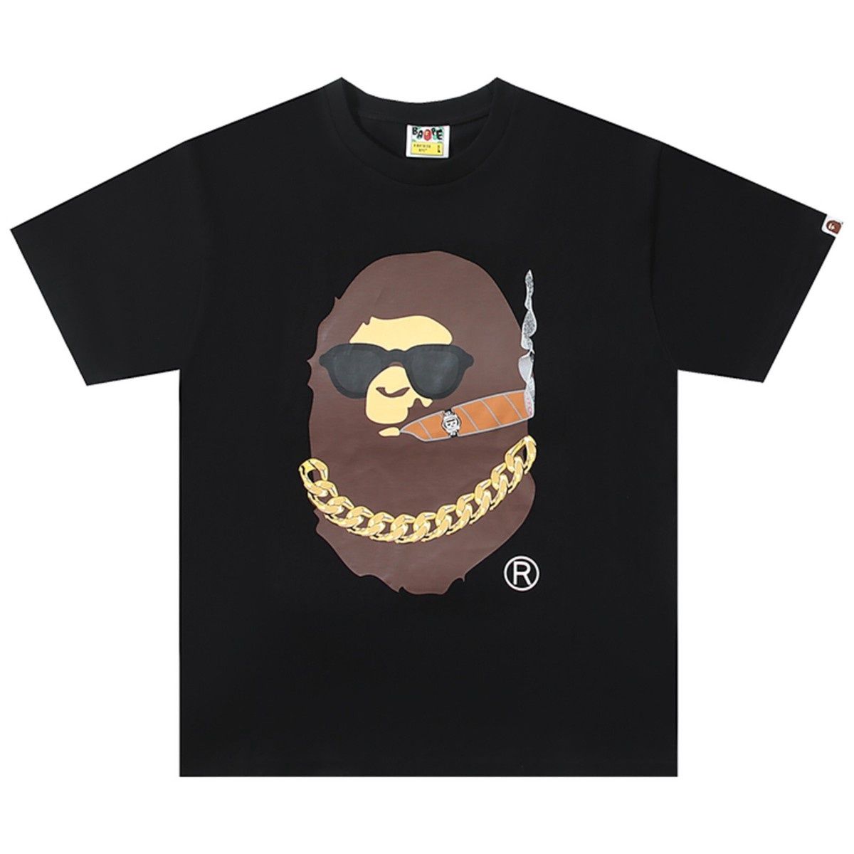BAPE Boss Smoking Ape Head Tee (Black)