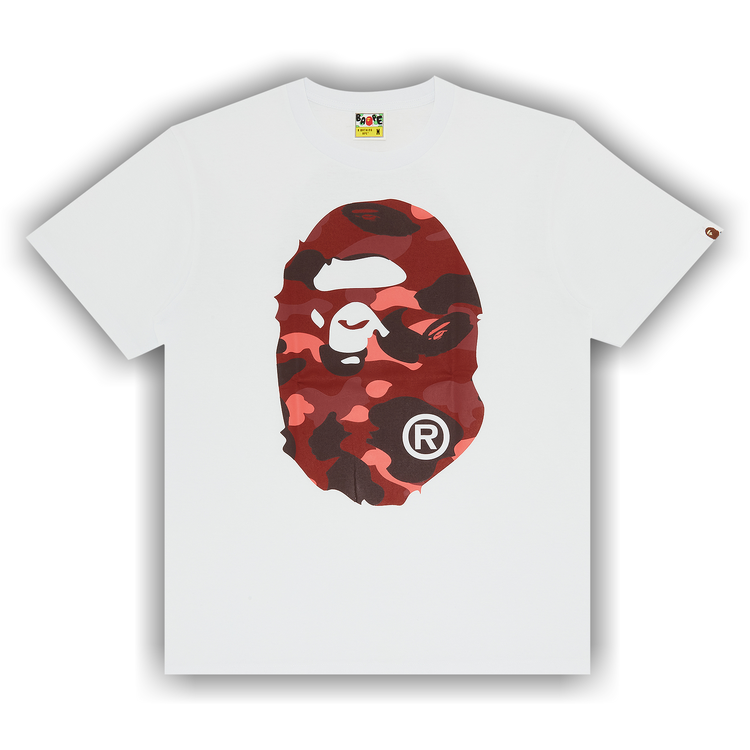 BAPE Color Camo Big Ape Head Tee (White/Red)