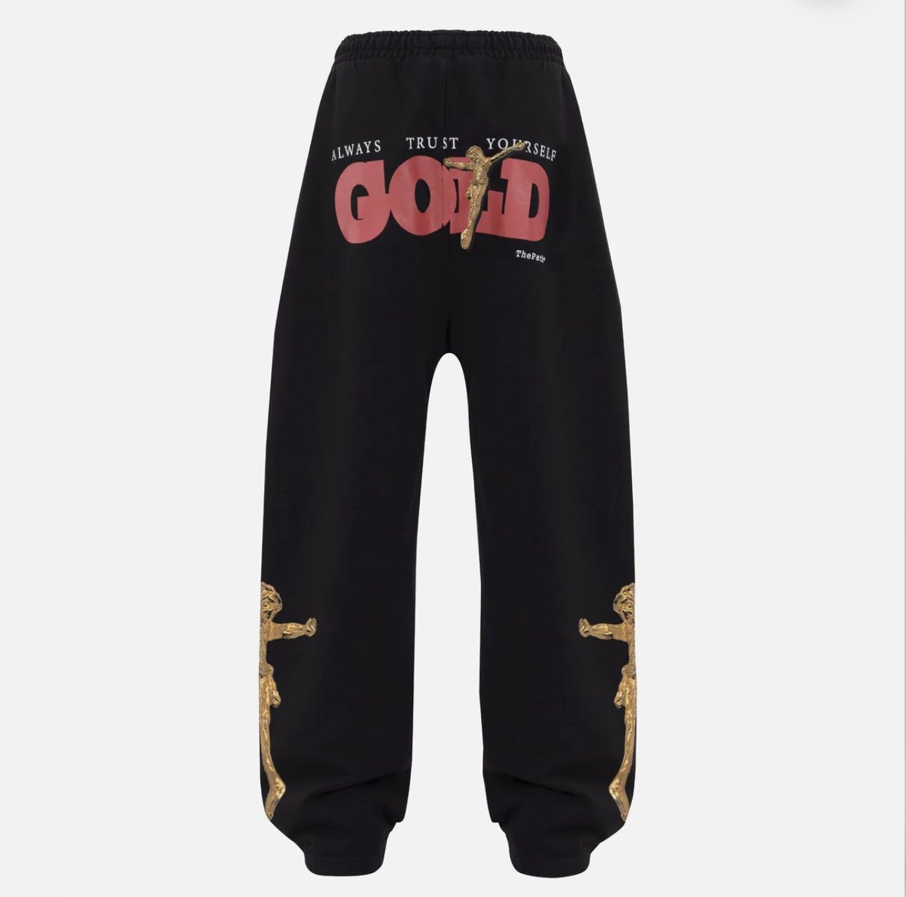 UNDERGOLD The Path Golden Christ Sweatpants, Colour: BLACK, Size: XS