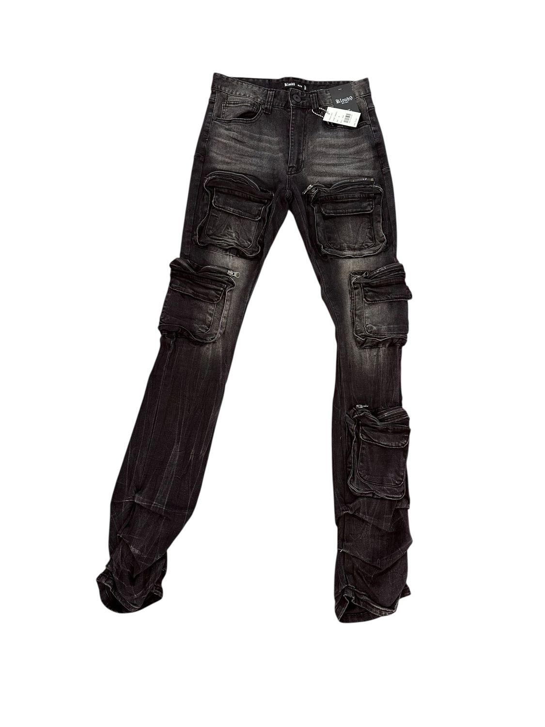 Kloud9 Stack Cargo Pants, Colour: BLACK, Size: 28