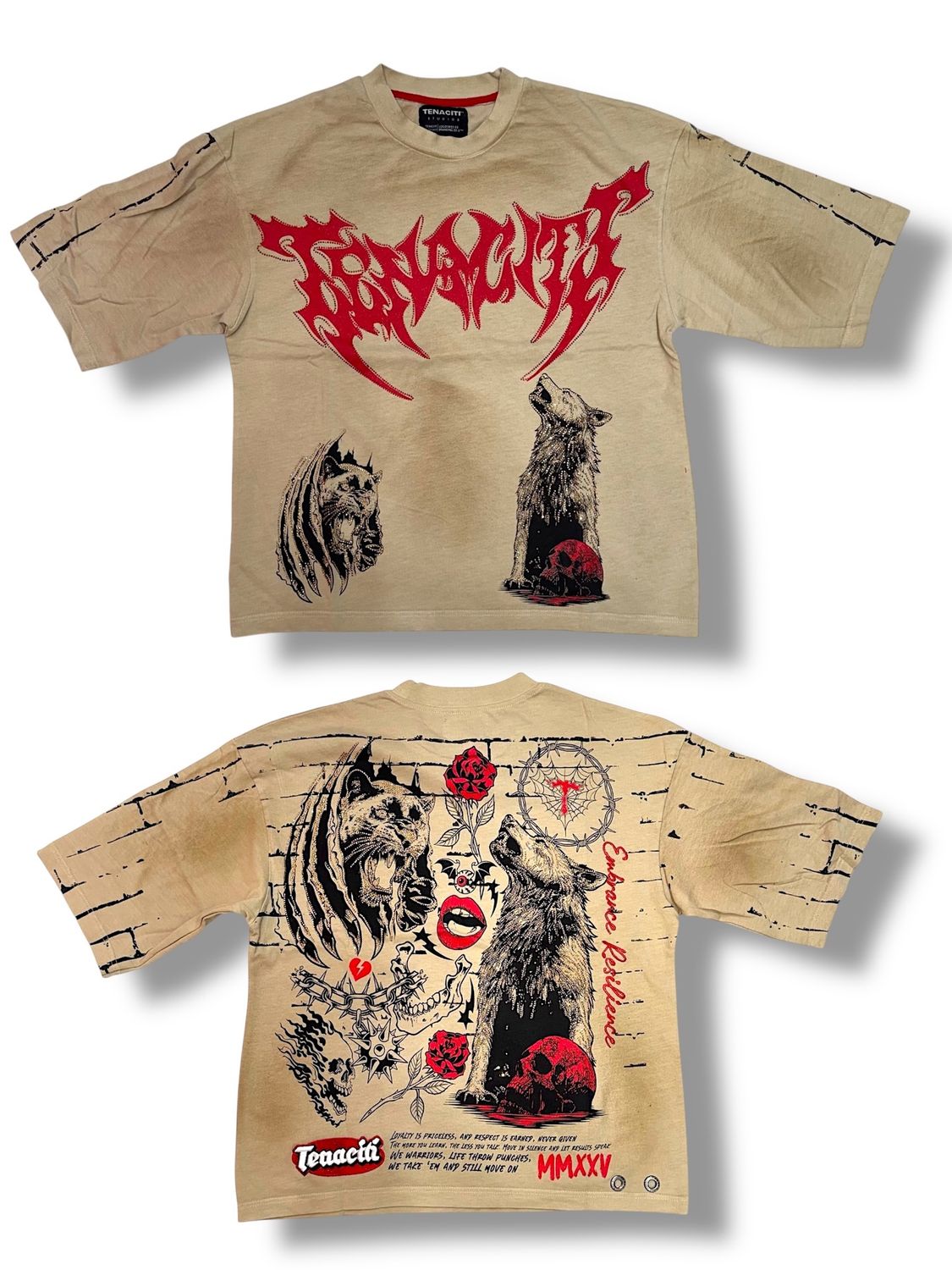Tenaciti Short Sleeve T-Shirt, Colour: BEIGE, Size: XS