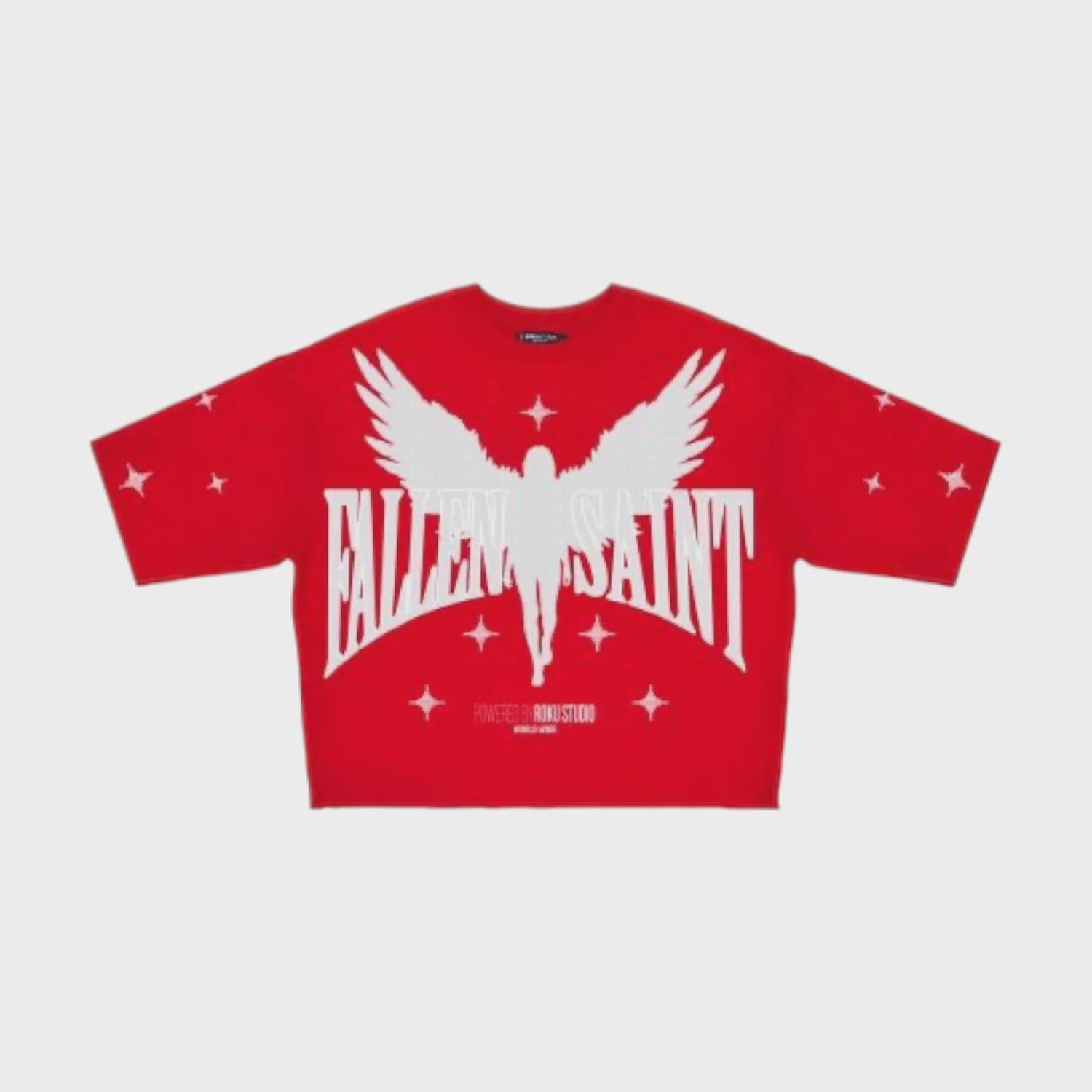 Roku Studios Fallen Saint Cropped Shortsleeve Crewneck, Colour: RED, Size: S