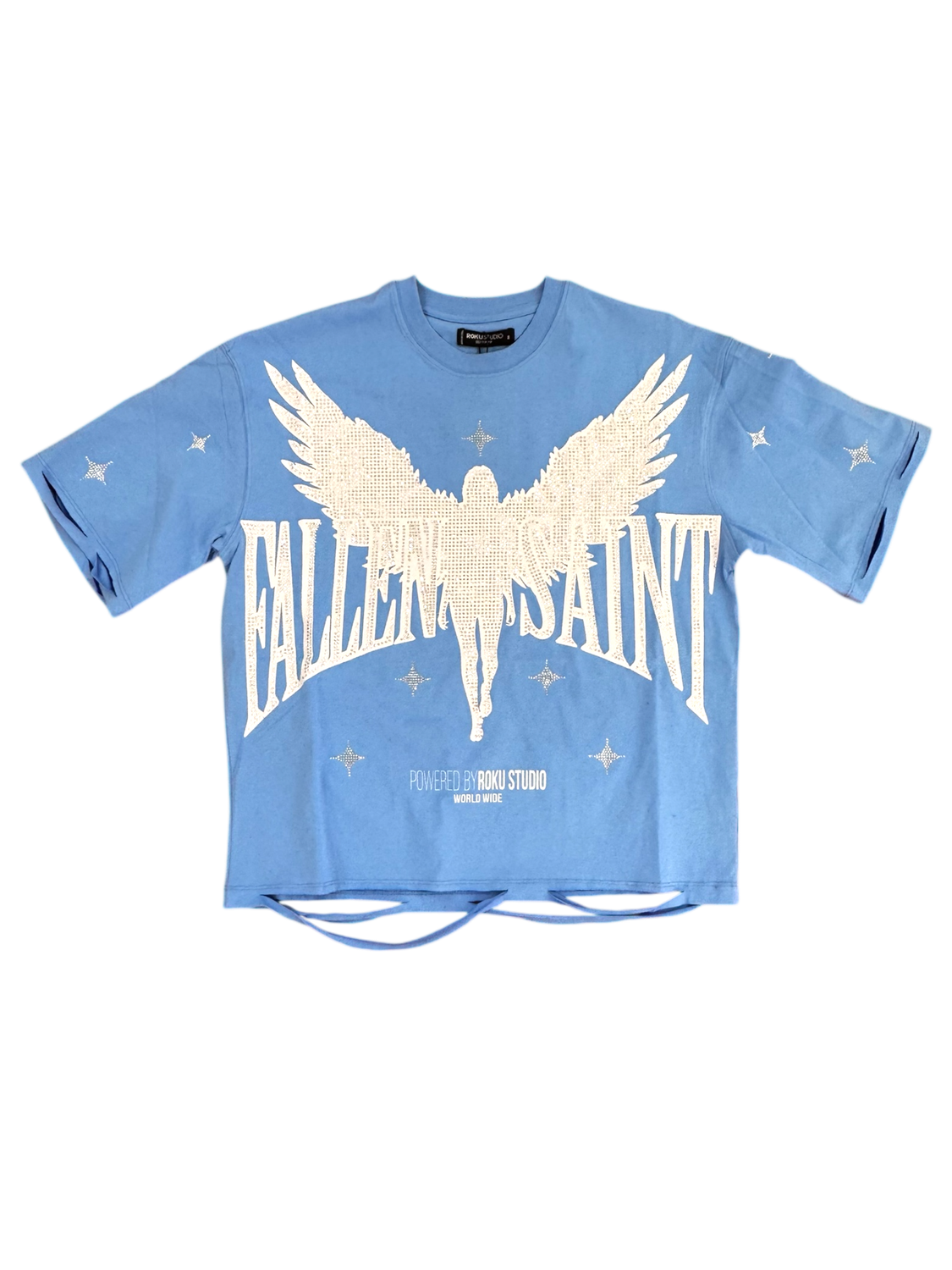 Roku Studios Fallen Saint Distressed Tee, Colour: UNIVERSITY BLUE, Size: S