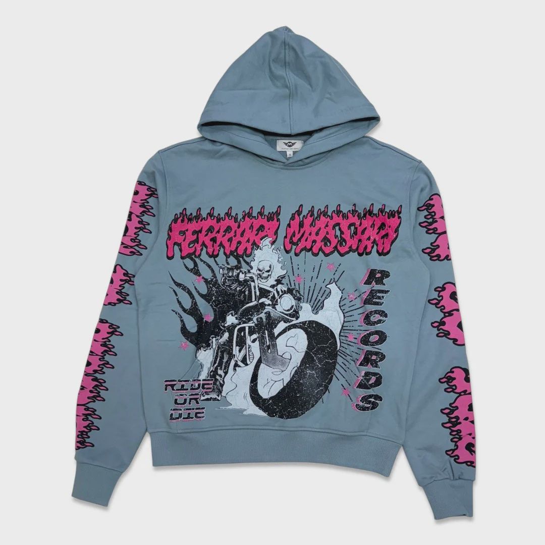Ferrari Massari "Ride or Die Baby" Hoodie, Colour: BLUE, Size: S