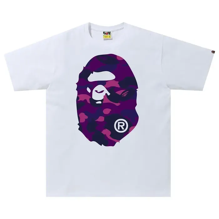BAPE Color Camo Big Ape Head Tee "White/Purple"