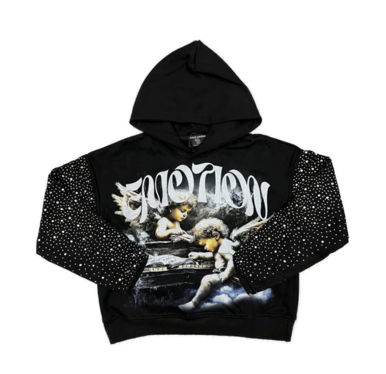 Mixed Emotions "Fallen Angels" Rhinestone Hoodie