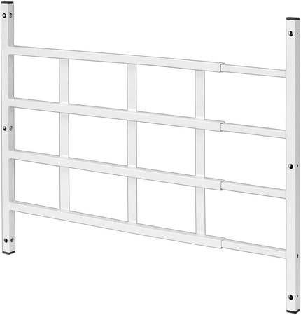 Segal S 4768 Carbon Steel Fixed 4-Bar Window Grill for Home Security and Child Safety, 21-1/4 In, White Black (1 Set), 31 in