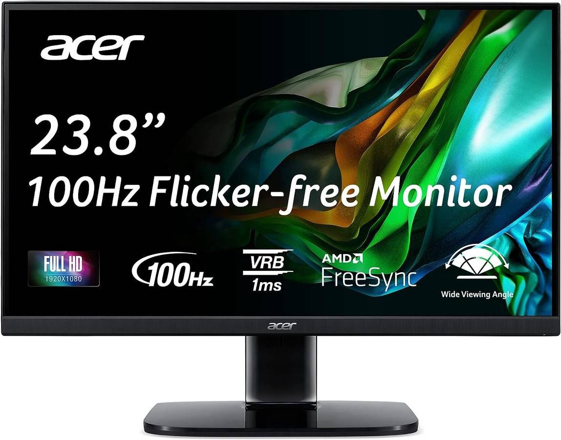 Acer KC242Y H 23.8&quot; Monitor, 1920x1080 Full HD AMD FreeSync, 1ms Resp
