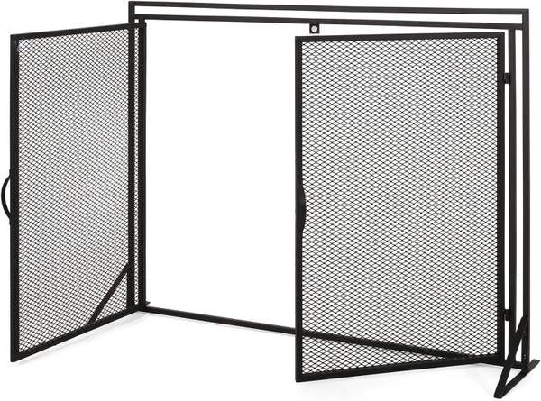 Christopher Knight Home Novia Modern Iron Fireplace Screen Matte Black