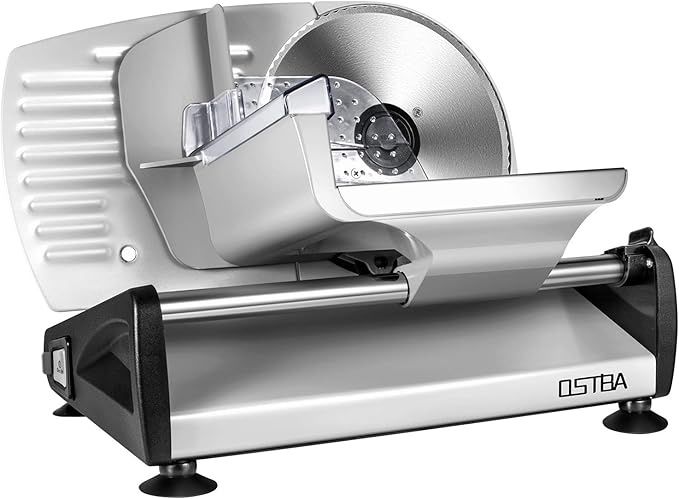 OSTBA Meat Slicer Electric Deli Food Slicer with Child Lock Protection