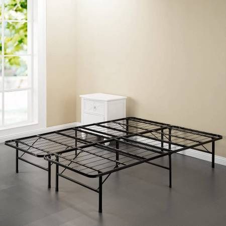 zinus Steel Smart Base Bed Frame Black, Full Size