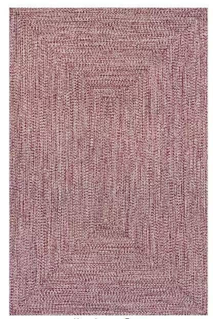 nuLOOM Wynn Braided Burgundy 8 ft. x 10 ft. Indoor/Outdoor Area Rug