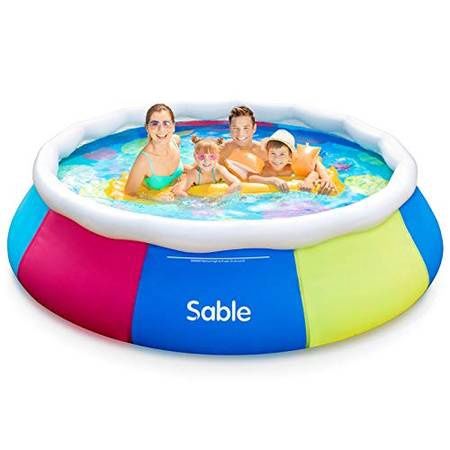 Sable Inflatable Swimming Pool Above Ground Pool 10ft x 30in Fast Set Pools for Kids Adults Toddlers Summer Backyard Garden Out