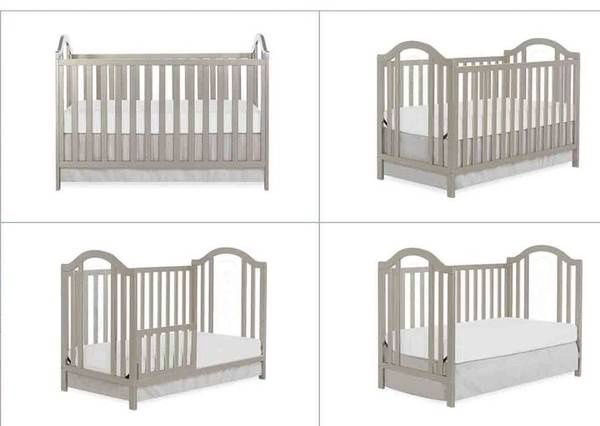 Slumber Baby Ariel Convertible Crib, Gold Dust