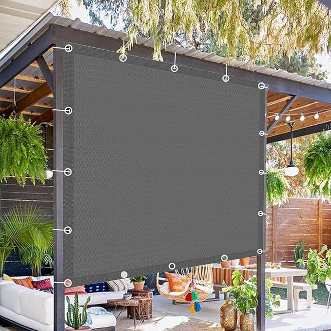 Shade Cloth, 90% Sun Shade Fabric Privacy Screen, 10x16ft