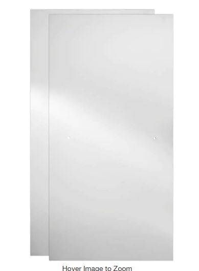 Delta (6mm) 29-1/32 in. x 67-3/4 in. x 1/4 in. Frameless Sliding Shower Door Glass Panels in Clear (For 50-60 in. Doors)