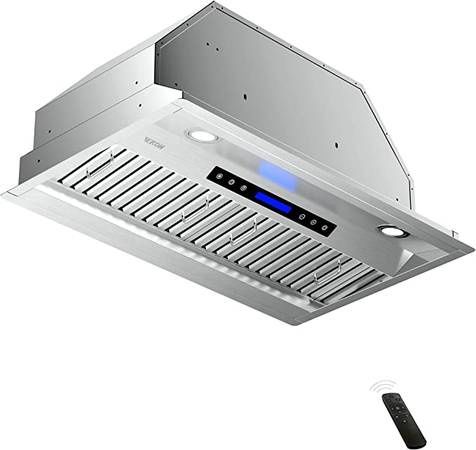 EKON NAB02-36&quot; 900CFM Range Hood Insert, Ducted/Ductless Convertible Built-in Range Hood