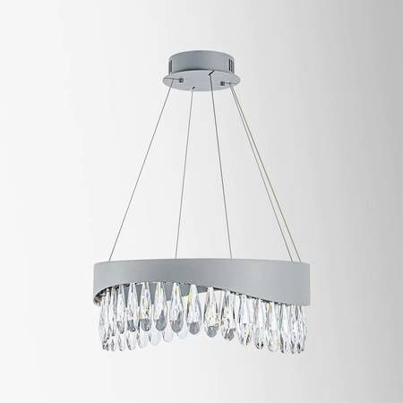 Aosihua Modern Crystal Chandelier Luxury Ring Pendant Light