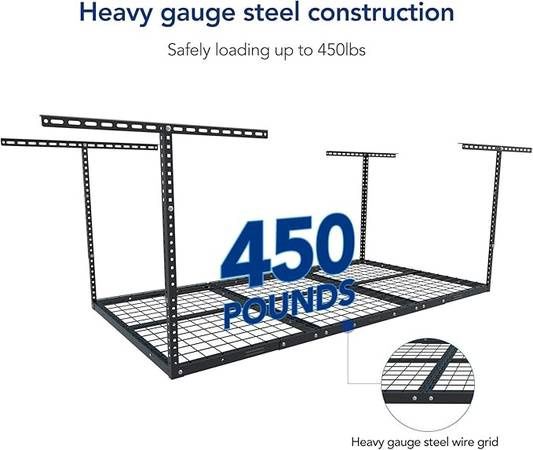 FLEXIMOUNTS 4x6 Heavy Duty Overhead Garage Adjustable Ceiling Storage