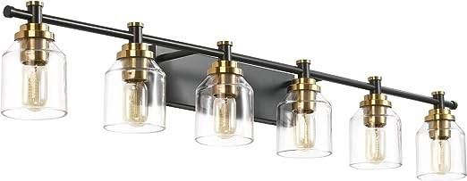 SOLFART Black Bronze Bathroom Vanity Light Fixture Vintage Bathroom