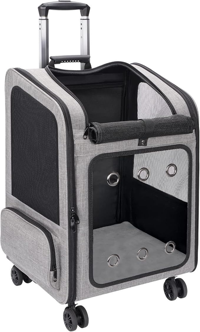Extra Large Pet Carrier Backpack with Wheels Cats Under 30 Lbs