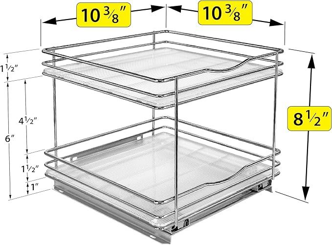 LYNK PROFESSIONAL® Pull Out Spice Rack Organizer for Inside Kitchen