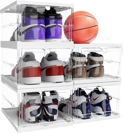 Large Shoe Storage Boxes for Closet, Fit up to Men’s Size 13