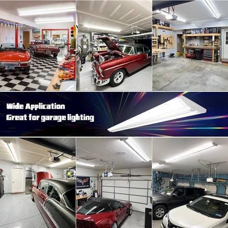 ANTLUX 8FT LED Shop Light 110W [6-lamp T8 Fluorescent Equiv.], Compact 8 Foot Strip Lights, 12500LM, 5000K, Commercial Grade Fl