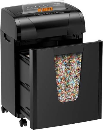 Suntiko Paper Shredder, 18-Sheet Cross Cut Level P-4