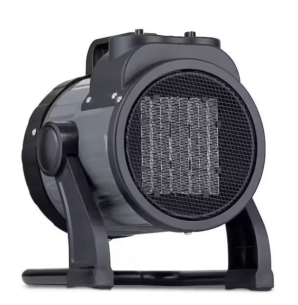 NewAir Portable Ceramic 120v Electric Garage Heater for 160 sq. ft. with Adjustable Tilt Head &amp; Perfect for Garages - Cool Grey