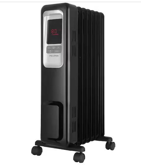 Pelonis 1,500-Watt Digital Electric Oil-Filled Radiant Portable Space Heater