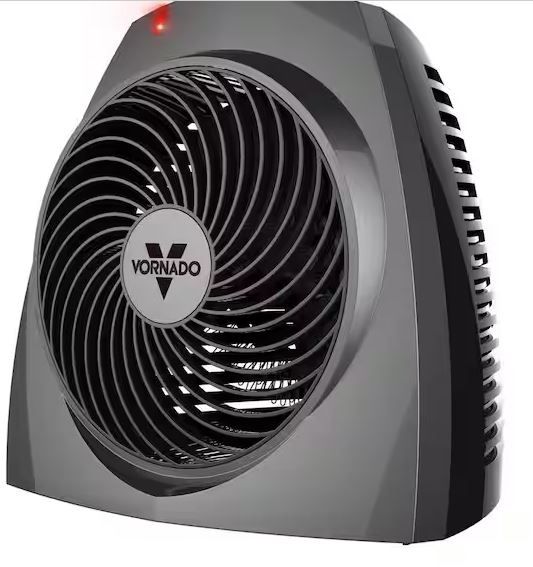 Vornado VH200 1500-Watt Electric Portable Space Heater, Whole Room Vortex Heat Circulation, Charcoal