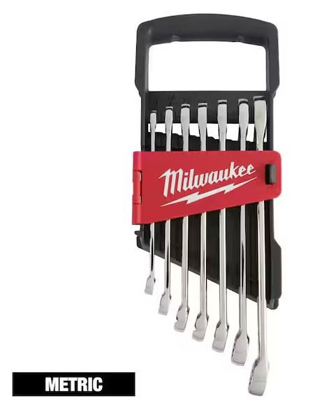 Milwaukee Combination Metric Wrench Mechanics Tool Set (7-Piece)