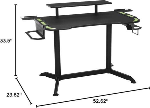 RESPAWN RSP-3010 Computer Ergonomic Height Adjustable Gaming Desk, 52