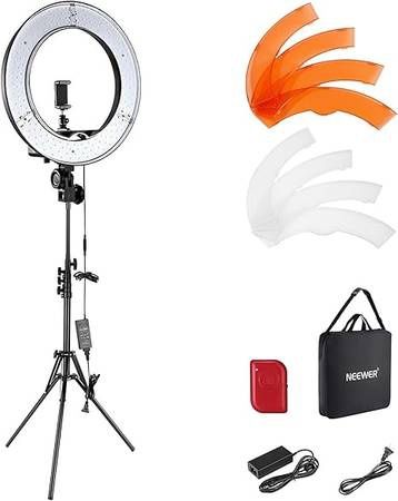 NEEWER Ring Light 18inch Kit: 55W 5600K Professional LED with Stand