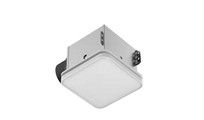 Commercial Electric 80 /110 CFM Ceiling Mount Room Side Installation Square Bathroom Exhaust Fan with Night Light and Humidity Sensor