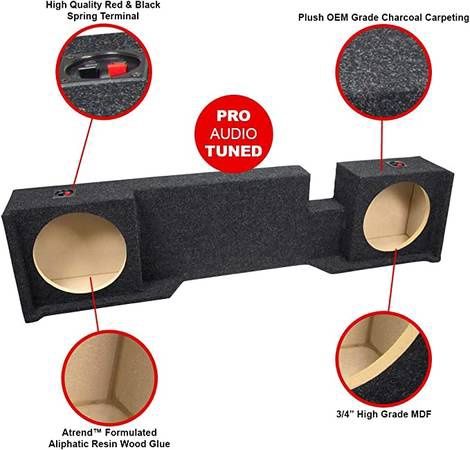 Bbox Dual Sealed 10 Inch Subwoofer Enclosure Fits 2004-2008 Ford F150