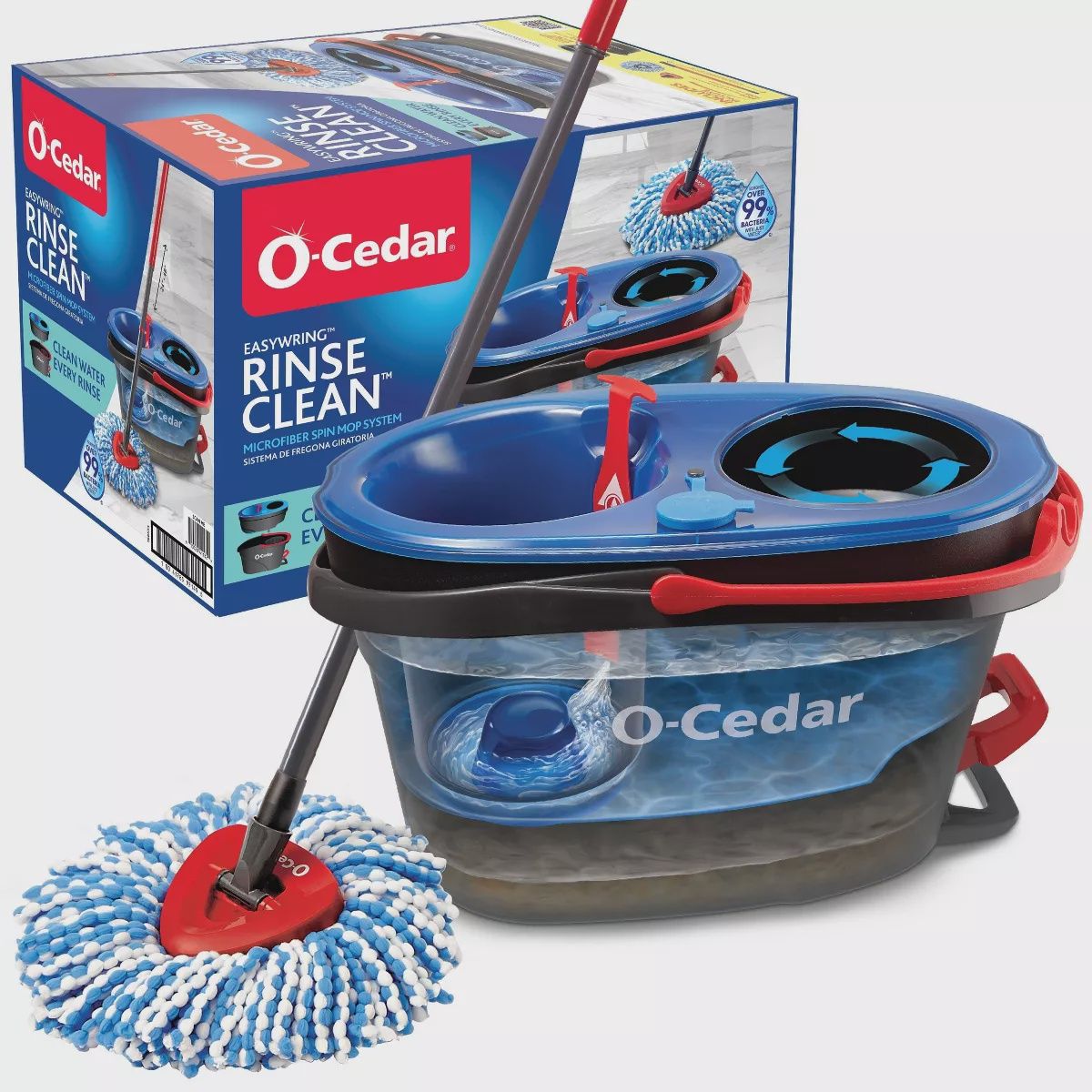 O-Cedar EasyWring RinseClean Spin Mop &amp; Bucket System