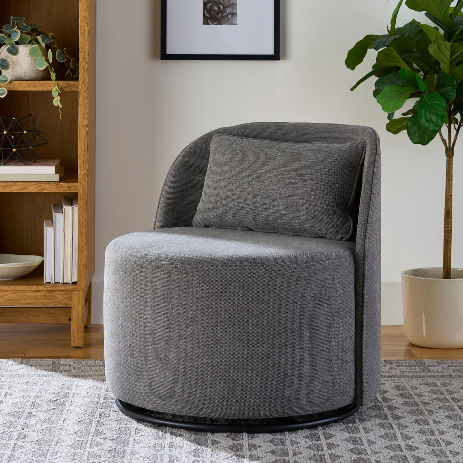 Better Homes &amp; Gardens Juliet Modern Arch Swivel Chair, Gray