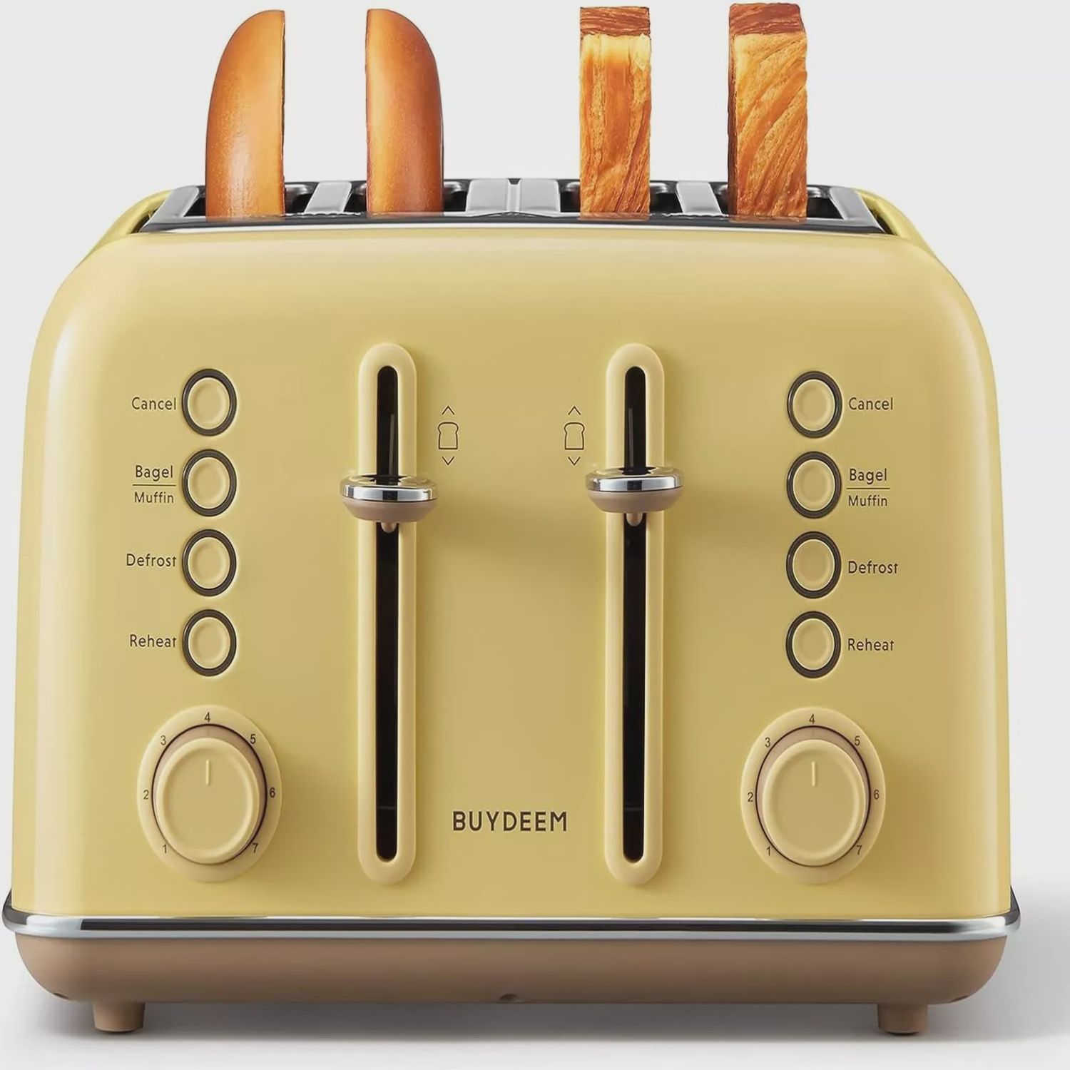 DT640 4-Slice Toaster, Extra Wide Slots, Retro Stainless Steel